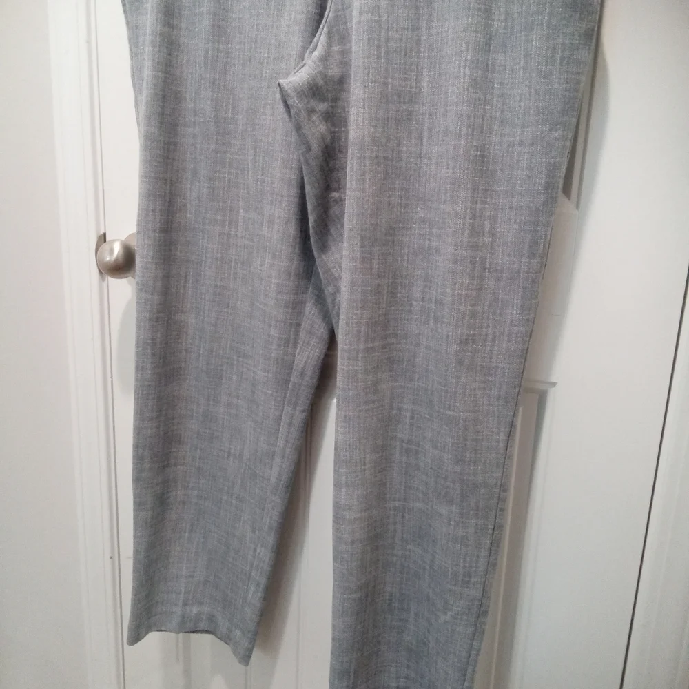 2-$10... Investments Plus Size 18WR Dress Pants Chambray Blue Straight Leg